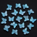 Light blue butterfly glass bead with glitter for DIY jewelry making and bracelets - Style 2-3#