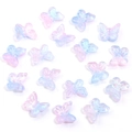 DIY butterfly beads with gradient pink and blue pearlescent finish for jewelry making - Style 2-6#