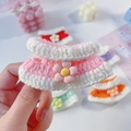 Handgehaakte mini-poppenjurk met harsbloem, 15 cm Belle-pop gebreide sleutelhanger decor - Geschikt voor 10-15cm / Roze