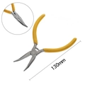 130mm carbon steel bent nose pliers with yellow anti-slip handle and spring for DIY - Bent Nose Pliers
