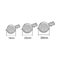 Zilveren metalen ronde broche bases in 19mm, 23mm en 29mm maten voor DIY-sieraden - 19mm / Zilver