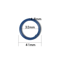 Detailed blue 41mm spring gate ring for bag strap adjustments and DIY jewelry - Dark Blue