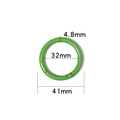 Vibrant green spring gate ring 32mm inner diameter for DIY bag strap hardware - Green