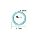 Sky blue 41mm round spring o-ring snap buckle for DIY handbags and jewelry making - Cyan
