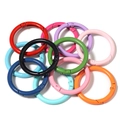 Colorful spring O-rings in vibrant painted finishes for DIY bag straps and accessories - Multicolor