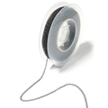 Matte black stainless steel twisted DIY chain roll for custom jewelry making - Black - Tail Chain / 2mm (5 Yards Per Roll)