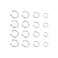 Anellini aperti in acciaio inossidabile di varie dimensioni per gioielli fai-da-te - 0.5mm (Diametro del filo) * 2.5mm (Diametro esterno) / Confezione da 200 / Color Acciaio