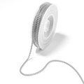 Catena box in acciaio inossidabile argento su rocchetto di plastica per gioielli fai da te - 2mm / Color Acciaio