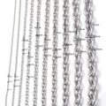 Silver stainless steel cable chain variants in different sizes and gauges - 3*2.2*0.7mm / Cable Chain