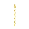 Golden lobster clasp extender chain with teardrop pendant for jewelry making - 5cm / Gold