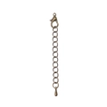 Detail of antique bronze lobster clasp extender chain with water drop charm for jewelry DIY - 5cm / Bronze