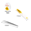 Sieraden gereedschap: 0,8 mm elastisch koord, 115 mm draadsnijder en 135 mm precisie pincet - Pincet + schaar + koord