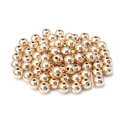 Macro-opname van gepolijste gouden CCB ronde kralen met gat voor DIY-sieraden maken - KC Goud / Diameter ca. 3mm (500 Stuks/Verpakking)