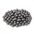 Detailopname van ronde metalen kralen in gunmetal voor het maken van doe-het-zelf sieraden - Gunmetal / Diameter ca. 3mm (500 Stuks/Verpakking)