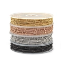 DIY satellite chain spool set in gold rose gold silver and black stainless steel - Curb Bead Chain / Width 1.5mm Gold