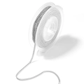 Silver stainless steel curb chain on a clear spool for DIY jewelry making - Steel-colored Side Chain / 2.5mm (5 Yards Per Roll)