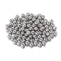 Detail van gefacetteerde zilveren CCB-kralen met gaten voor doe-het-zelf sieraden maken - 4mm (200 stuks/zak) / Zilver