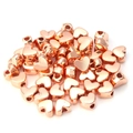 Détail de perles en forme de cœur or rose avec trou central pour la création de bijoux - Or rose / 1.2cm
