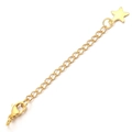 5cm gold stainless steel extension chain with star charm and lobster clasp for jewelry - Pentagram / Gold