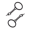 Set portachiavi piatti neri con catena e vite ad occhiello per accessori fai da te - Portachiavi Nero Nuoto + Anello + Perno ad Occhiello