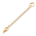 5cm gold-plated 304 stainless steel extension chain with lobster clasp and heart charm - Hollow Heart