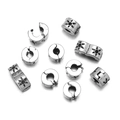 Antique silver stopper beads with sunburst pattern for DIY jewelry bracelets - Starburst Engraved Style (Style 5)