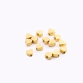 Golden heart-shaped beads with horizontal holes for DIY jewelry making and necklace crafts - Gold Heart Style / 200 Pieces/Pack