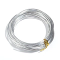 Silver aluminum wire for DIY jewelry making, 10m roll of smooth metallic craft wire - 1mm (10 Meters) / Bright Silver