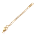 5cm gold-plated stainless steel extender chain with lobster clasp and K18 drop charm - Rectangle