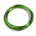 Ten-meter roll of green anodized aluminum craft wire with bright metallic luster for DIY - Green