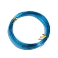 Blue anodized aluminum craft wire roll with golden ties for DIY jewelry making projects - Dark Blue