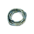 Arrowhead hematite beads with iridescent electroplated metallic finish for DIY jewelry - 4x2mm / Green