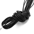 Premium black genuine leather cord for DIY jewelry making and handmade crafts - 1.0mm / Black