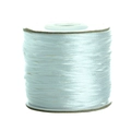 Macro shot of glossy white silk cord spool for jewelry making and knot crafting - 1.5mm Thickness 80 Yards/Roll / White