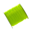 Detail view of fluorescent green weaving cord wound neatly on a white round spool for DIY crafts - 1.5mm Thickness 80 Yards/Roll / Fluorescent Green