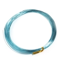 Sky blue anodized aluminum wire coil for DIY jewelry making with gold tie fastener - Sky Blue