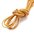 Metallisch goldene Echtlederschnur für DIY-Schmuckherstellung und geflochtene Armbänder - Gold