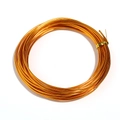 DIY copper-tone aluminum wire coil for handmade jewelry making in metallic finish - Dark Gold