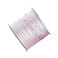 Detail of pink satin cord neatly wound on white reel for DIY jewelry making and crafts - 1.5mm Thickness 80 Yards/Roll / Pink