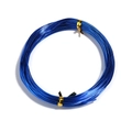Deep blue metallic aluminum craft wire coil for DIY jewelry making and wire wrapping - Sapphire Blue