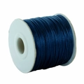Navy blue Korean silk thread roll for DIY braided jewelry and macrame crafts - 1.5mm Thickness 80 Yards/Roll / Navy Blue