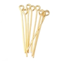 Close-up of golden eye pins for DIY jewelry making laid on a white background - 1.6cm / Gold