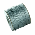 Silver metallic jewelry cord for DIY bracelets on a professional white spool - 1.5mm Thickness 80 Yards/Roll / Dark Gray