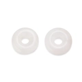 Polished pink crystal donut charms for jewelry making with center hole detail - White Crystal / 18mm