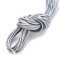 Silberne Metallic-Lederschnur im Strang für DIY-Schmuckhandwerk und Flechtarbeiten - Silber