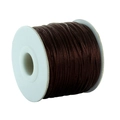 80-yard spool of glossy dark brown nylon cord for DIY jewelry and braided bracelets - 1.5mm Thickness 80 Yards/Roll / Brown