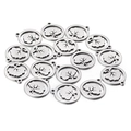 Détail du pendentif arbre rond creux en acier inoxydable pour création de bijoux - Style Cercle Arbre de Vie (12x13mm) / Lot de 10
