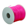 Rose pink braided cord on a white spool for DIY jewelry making and knot crafts - 1.5mm Thickness 80 Yards/Roll / Rose Red