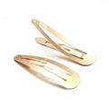 Barrettes à cheveux BB en métal doré en forme de goutte pour accessoires DIY lot de 2 - Doré / 3cm