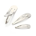 Barrettes à cheveux en métal argenté poli en trois tailles pour accessoires DIY - Argenté / 3cm